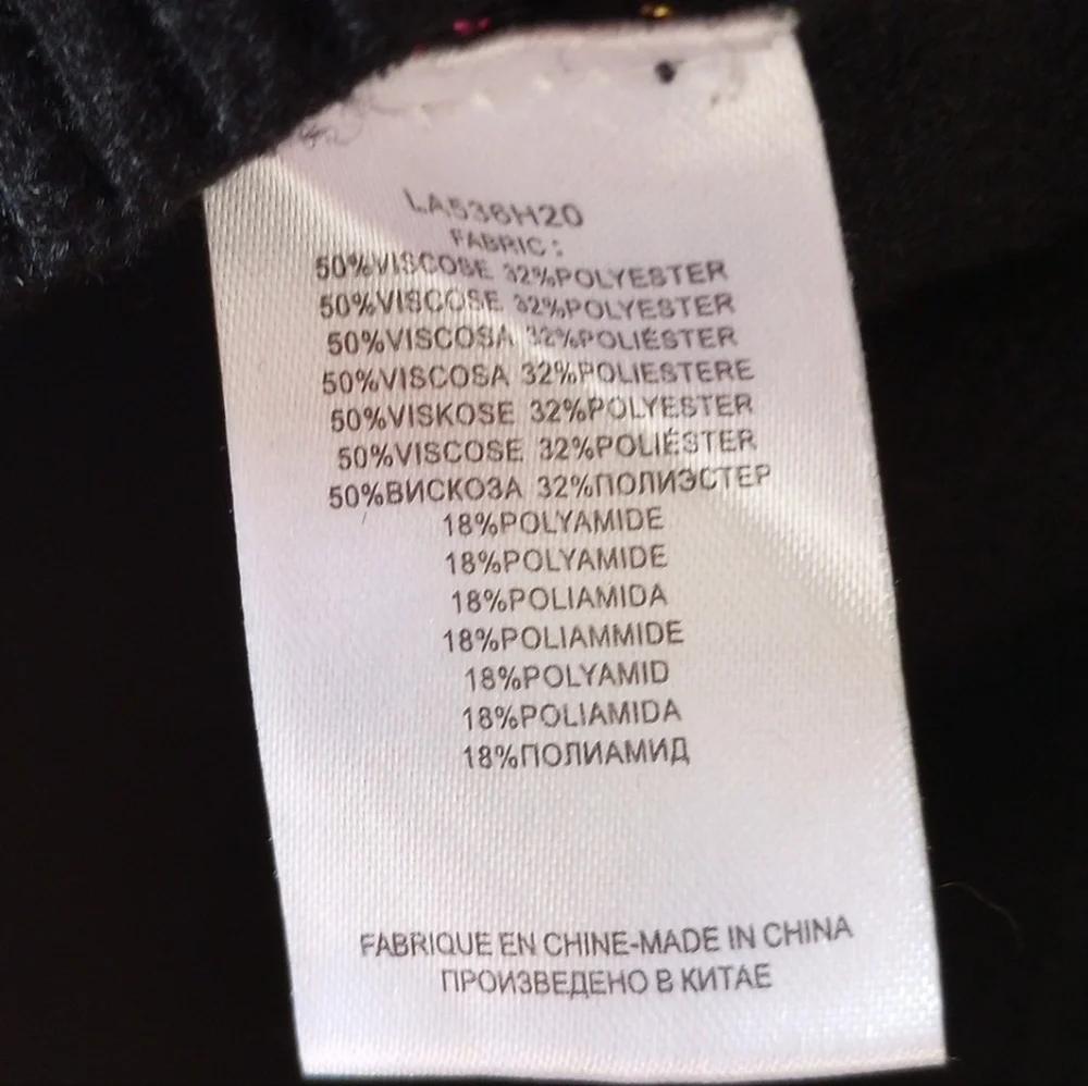 NWOT Medium Chic Black Glitter Mock Neck Sweater - Picture 5 of 7